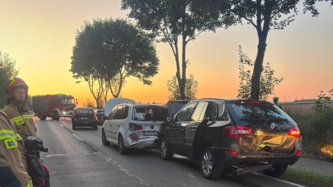 Zderzenie czterech aut na trasie Osowa Góra-Osówiec /fot. Heron15 Pomoc Drogowa Bydgoszcz 24h Andruszczenko Krystian 501337500