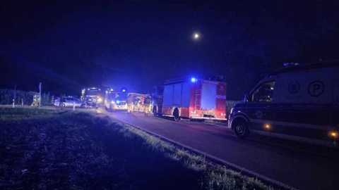 Zderzenie auta i busa w Kowalewie Pomorskim/fot. Straż pożarna w Golubiu-Dobrzyniu