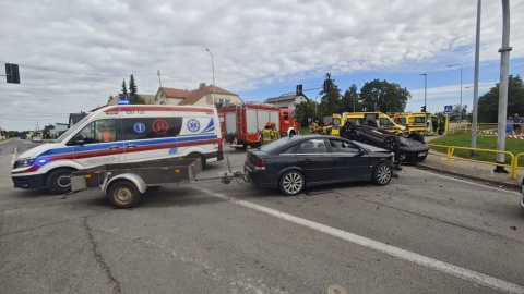 Wypadek na DK 10 w Lipnie/fot. Komenda Powiatowa Państwowej Straży Pożarnej w Lipnie