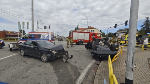 Wypadek na DK 10 w Lipnie/fot. Komenda Powiatowa Państwowej Straży Pożarnej w Lipnie