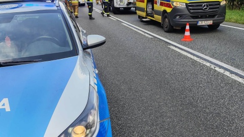 Jedna osoba została poszkodowana w czołowym zderzeniu na drodze krajowej nr 10 w Przyłubiu/fot. OSP Solec Kujawski/Facebook