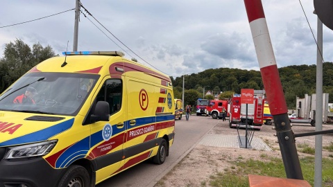 Zderzenie ciężarówki z pociągiem na przejeździe w Gdańsku/fot. KM PSP Gdańsk