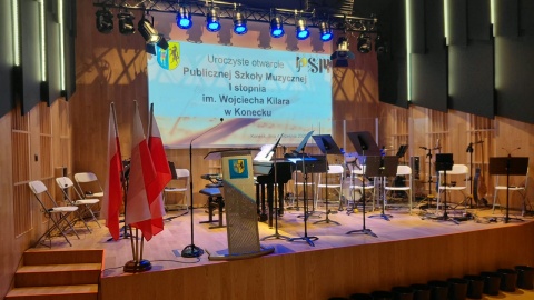 Nowy budynek szkoły muzycznej w Konecku otwarty. /fot. Radosław Jagieła