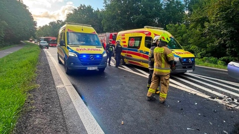 Wypadek w Górsku/fot. Ochotnicza Straż Pożarna w Łążynie/Facebook