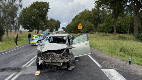 Wypadek na DK 15/fot. KM PSP Golub Dobrzyń