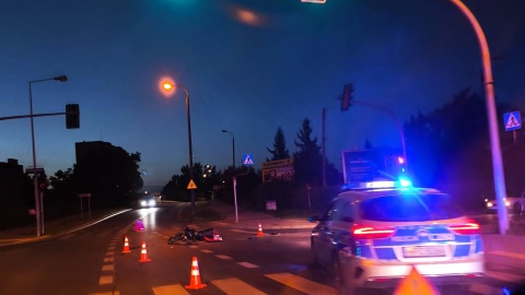 Zderzenie osobówki i motocykla w bydgoskim Fordonie/fot. nadesłane