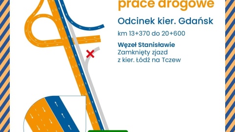 Kolejny remont na A1 rozpocznie się 12 września/Grafika: GTC