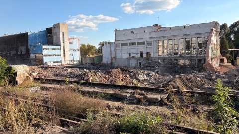 Tyle zostało po 100-metrowym kominie Elektrociepłowni Bydgoszcz. /fot. Natasza Trzebuchowska