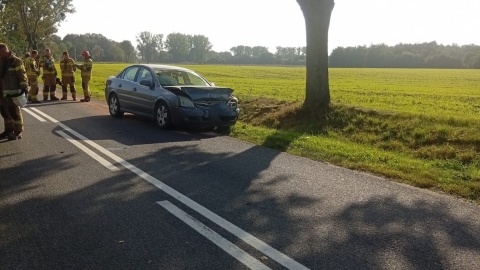 Wypadek w Popowie w powiecie lipnowskim/fot. KP PSP Lipno