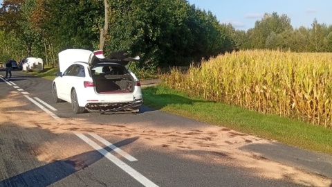 Wypadek w Popowie w powiecie lipnowskim/fot. KP PSP Lipno