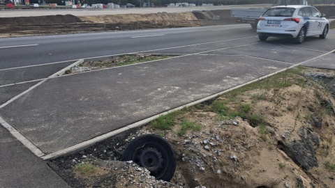 Mieszkańcy Prądocina skarżą się na niebezpieczny odcinek obwodnicy Bydgoszczy/ Fot. Damian Klich