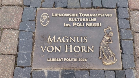 Reżyser Magnus von Horn odsłonił swoją tabliczkę na Bulwarach Poli Negri/fot. Radosław Jagieła