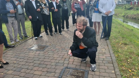 Reżyser Magnus von Horn odsłonił swoją tabliczkę na Bulwarach Poli Negri/fot. Radosław Jagieła