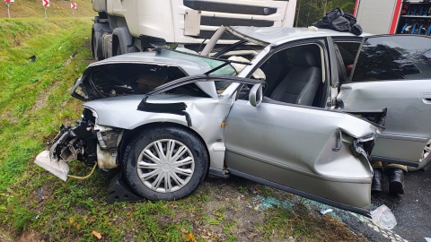 W Żalnie również doszło do wypadku. /fot. KP PSP w Tucholi