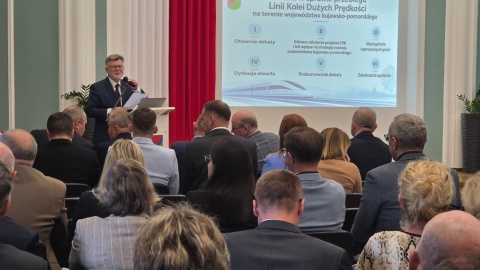 Debata o kolei dużych prędkości w Grudziądzu/fot. Marcin Doliński