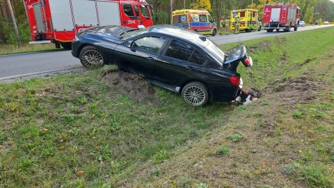 Wypadek w Nowym Smolnie. / Fot. Heron15 Pomoc Drogowa Bydgoszcz 24h Andruszczenko Krystian
