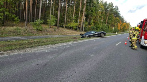 Wypadek w Nowym Smolnie. / Fot. Heron15 Pomoc Drogowa Bydgoszcz 24h Andruszczenko Krystian