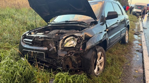 Cztery auta osobowe brały udział w wypadku na DK 25 pod Bydgoszczą/fot. KM PSP Bydgoszcz