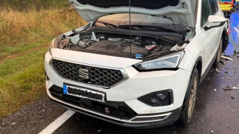 Cztery auta osobowe brały udział w wypadku na DK 25 pod Bydgoszczą/fot. KM PSP Bydgoszcz