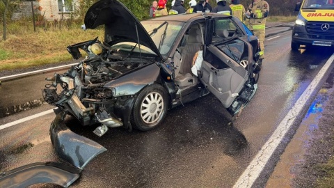 Cztery auta osobowe brały udział w wypadku na DK 25 pod Bydgoszczą/fot. KM PSP Bydgoszcz