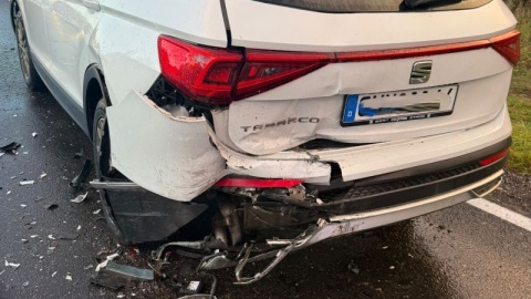 Cztery auta osobowe brały udział w wypadku na DK 25 pod Bydgoszczą/fot. KM PSP Bydgoszcz