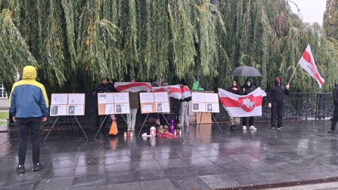 Manifestacja diaspory białoruskiej w Bydgoszczy/fot. Damian Klich