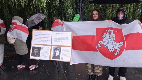 Manifestacja diaspory białoruskiej w Bydgoszczy/fot. Damian Klich