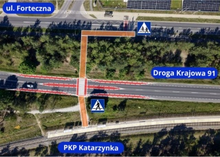 Bezpieczne przejście między osiedlem JAR i stacją kolejową Katarzynka. Powstanie do końca lipca