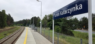 Na początek przejście do stacji Katarzynka, potem tunel i nowa droga z Torunia do Łysomic