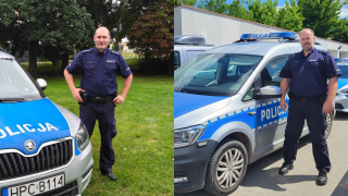 Na ratunek mieszkance Więcborka. Policjanci ewakuowali kobietę i gasili pożar budynku gospodarczego