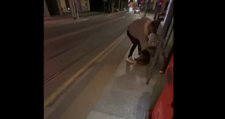 Pobicie psa na przystanku w Grudziądzu. Sprawca wpadł, bo nagranie trafiło do sieci