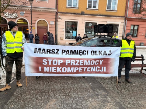 Kilkaset osób wzięło udział w marszu pamięci tragicznie zmarłego Olka z Grudziądza