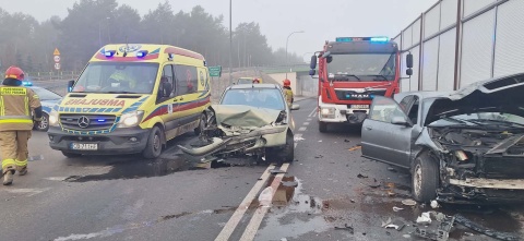Poranny wypadek na DK 25 w Zielonce pod Bydgoszczą [zdjęcia]