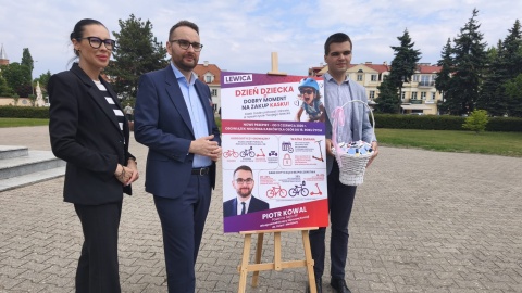 Dzień dziecka to dobry moment, by kupić kask - mówił poseł Piotr Kowal we Włocławku