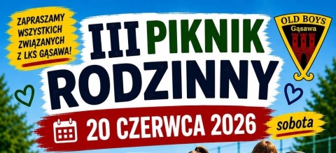 Dzieci i rodzice wspólnie pograli w hokeja na trawie. OldBoys Gąsawa zorganizował Piknik Rodzinny