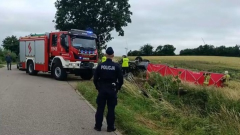Cztery osoby zgięły w wypadku samochodowym w Postolinie na Pomorzu