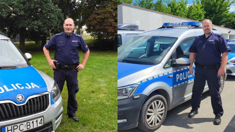Na ratunek mieszkance Więcborka. Policjanci ewakuowali kobietę i gasili pożar budynku gospodarczego