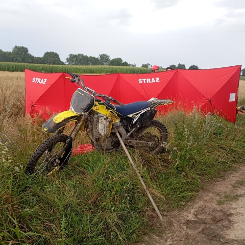 Wypadek w powiecie sępoleńskim. Zderzyli się dwaj motocykliści [zdjęcia]