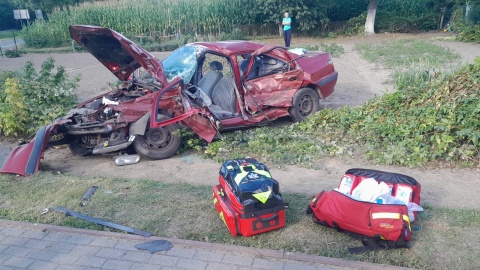Wypadek w Trzebczu Szlacheckim niedaleko Chełmna [zdjęcia]