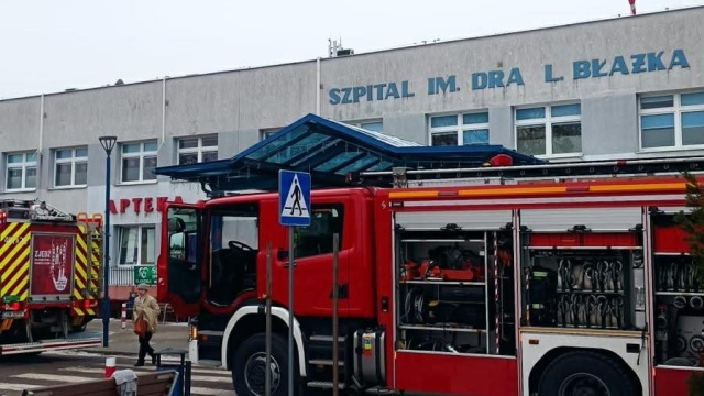Strażacy ugasili pożar w inowrocławskim szpitalu. Nikomu nic się nie stało