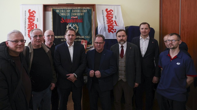 Kolejny dzień protestu głodowego w Kopalniach Solino w Inowrocławiu. Wizyta delegacji Karola Nawrockiego