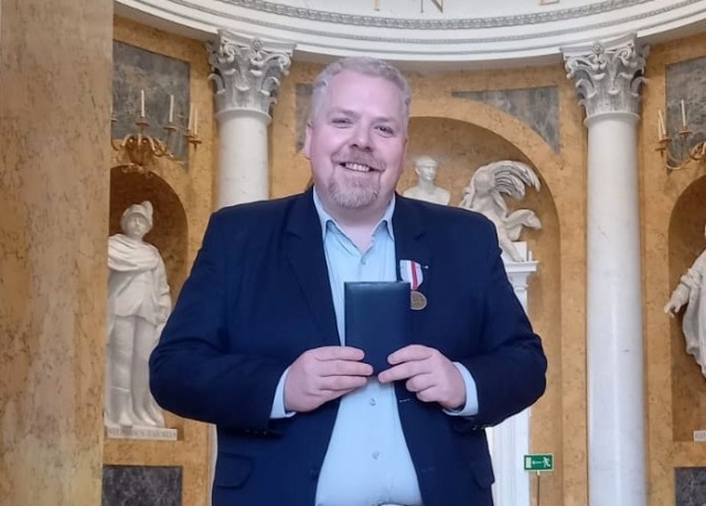 Reportażysta Polskiego Radia PiK Michał Słobodzian z odznaczeniem Dumni z Powstańców [zdjęcia]