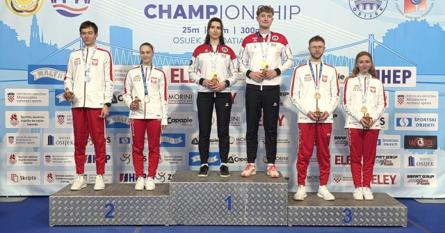Brązowy medal juniora Zawiszy w mikście podczas strzeleckich ME. Srebro wywalczył inny polski duet