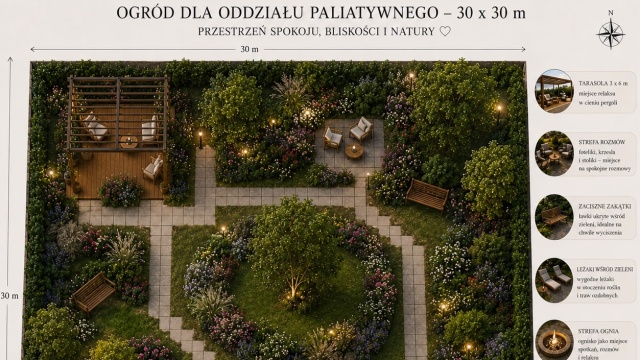Przy inowrocławskim szpitalu powstanie Zaczarowany ogród dla chorych [wizualizacja]