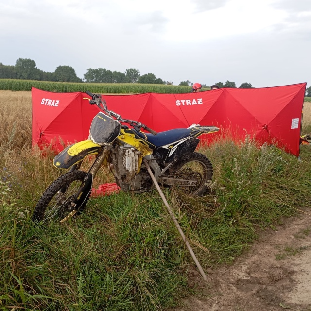 Wypadek w powiecie sępoleńskim. Zderzyli się dwaj motocykliści [zdjęcia]