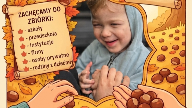 Oliwier z Bydgoszczy walczy z chorobami. Zbierając kasztany można pomóc dziecku