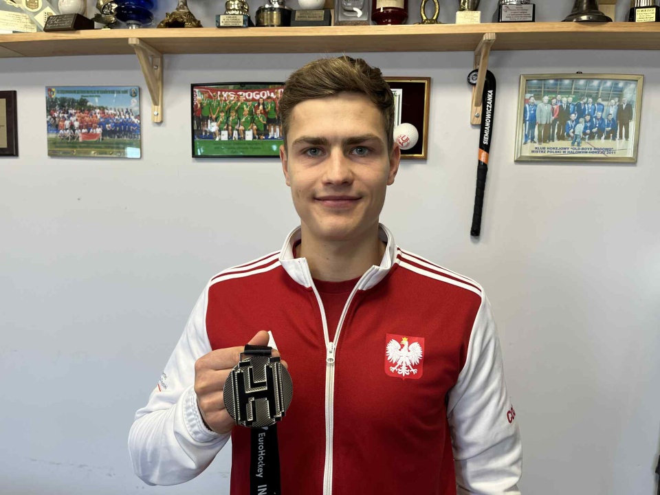 Maksymilian Koperski ze srebrnym medalem HME/fot. Patryk Głowacki