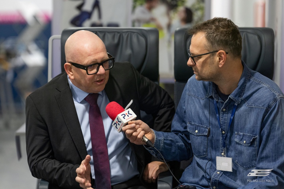 Na zdjęciu od lewej Adam Musiał, dyrektor generalny Polskiej Izby Kolei i Tomasz Kaźmierski (PR/PiK)/fot. Anna Łukaszewicz