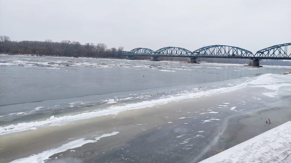 Wisła w bydgoskim Fordonie jest skuwana lodem/fot. Dorota Witt