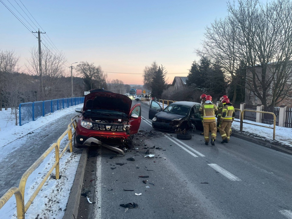 Wypadek w Świerkocinie na DK55. / Fot. KM PSP w Grudziądzu